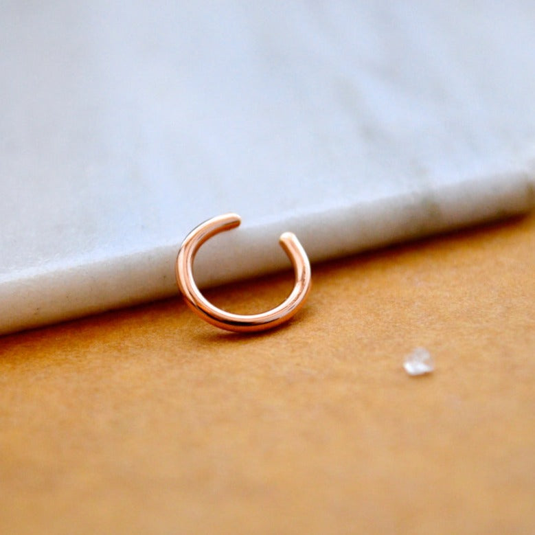 Beautiful fake septum ring with a simple design in different colors